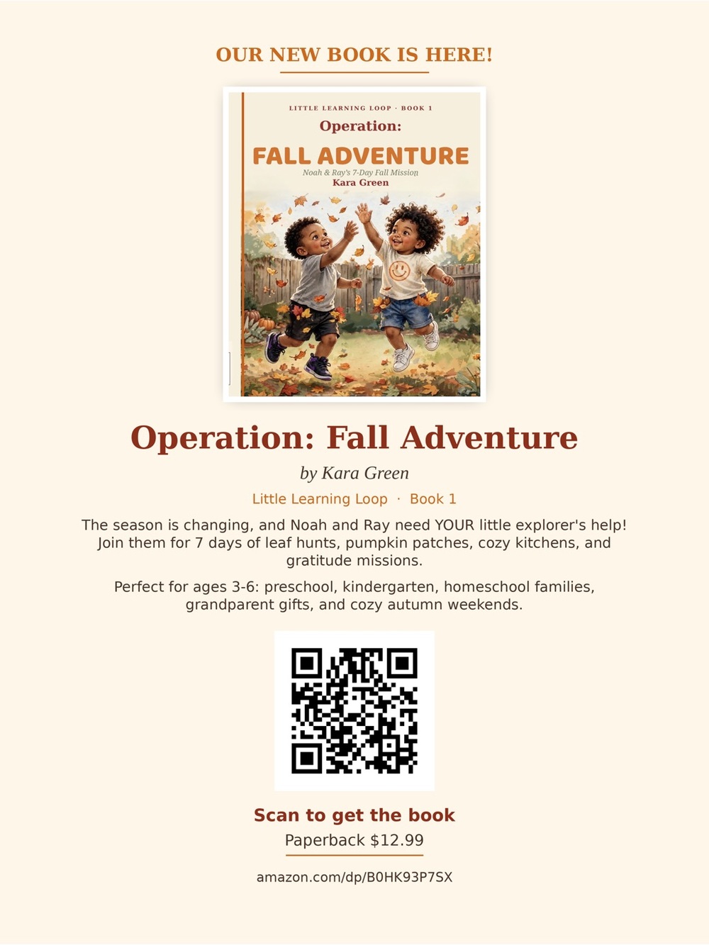 Operation: Fall Adventure - Kids Picture Book (Cream)